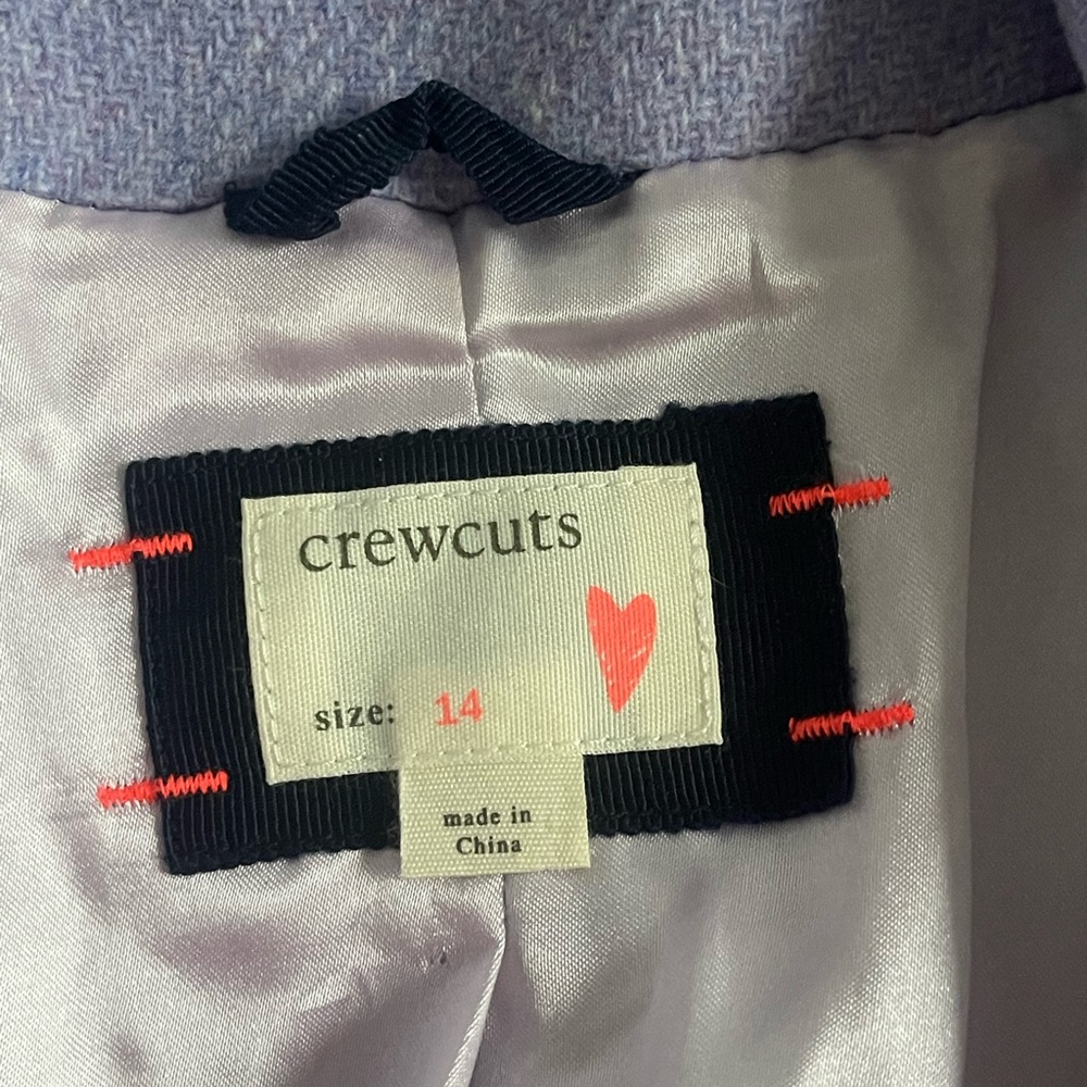Crewcuts kids size 14 purple winter trench coat. Beautiful and great condition